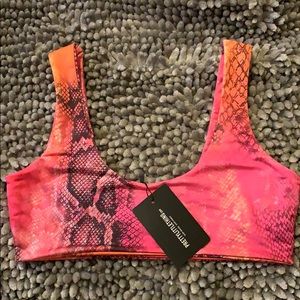 Reptile Scoop Neck Bikini Top